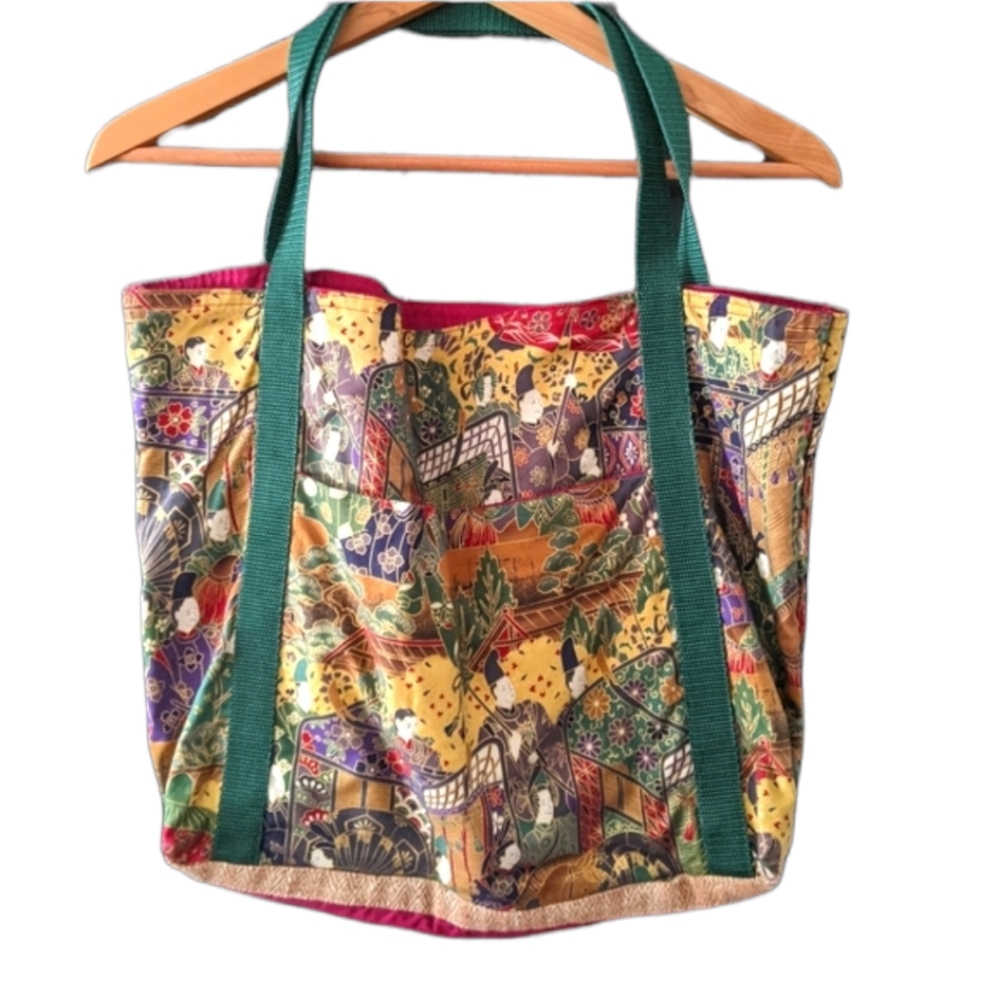 Japanese design canvas tote
